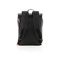 Canvas laptop backpack PVC free, black