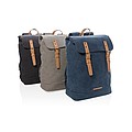 Canvas laptop backpack PVC free, black