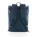 Canvas laptop backpack PVC free, blue