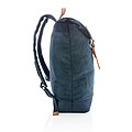 Canvas laptop backpack PVC free, blue