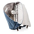 Canvas laptop backpack PVC free, blue