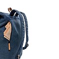 Canvas laptop backpack PVC free, blue