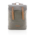 Canvas laptop backpack PVC free, grey