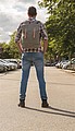Canvas laptop backpack PVC free, grey