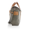 Canvas laptop bag PVC free, grey