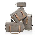 Canvas laptop bag PVC free, grey