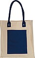 CANVAS shopper with long handles, dark blue