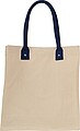 CANVAS shopper with long handles, dark blue