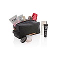 Canvas toiletry bag PVC free, black