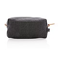 Canvas toiletry bag PVC free, black