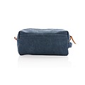 Canvas toiletry bag PVC free, blue
