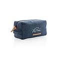 Canvas toiletry bag PVC free, blue