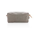Canvas toiletry bag PVC free, grey