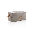 Canvas toiletry bag PVC free, grey