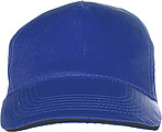 Cap with sandwich peakCobalt blue
