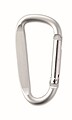 Carabiner clip in aluminium.