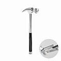 Carbon steel claw hammer, silver