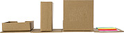 Cardboard cube desk organizer.