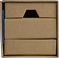 Cardboard cube desk organizer.