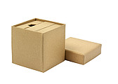 Cardboard cube desk organizer.