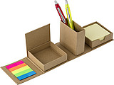 Cardboard cube desk organizer.