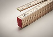 Carpenter ruler in wood 2m