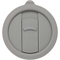 Carter 450 ml ceramic mug with plastic lid, grey