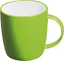 Ceramic cup, white inside and coloured outside