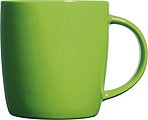 Ceramic cup, white inside and coloured outside