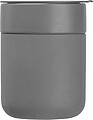 Ceramic drinking cup with silicone sleeve, 340ml, grey