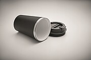 Ceramic lining tumbler 350 ml, black