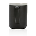 Ceramic mug with white rim