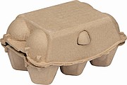 Chalk eggs in cardboard box