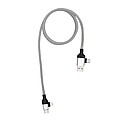 Charging and data transfer cable , silver