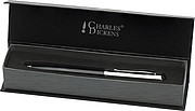 Charles Dickens ballpen. Black/silver
