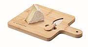 Cheese board set in bamboo