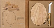 Cheese set with wooden cutting board