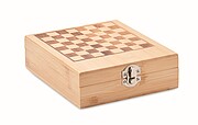 Chess board wine set in bamboo box