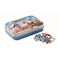 Christmas puzzle in tin box