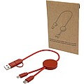 Citala 5-in-1 recycled plastic 30 cm data sync and 27W fast charge cable, brick