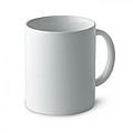 Classic ceramic mug in box, white