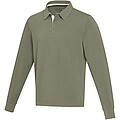 Clyde unisex organic rugby polo sweatshirt, green