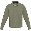 Clyde unisex organic rugby polo sweatshirt, green