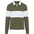 Clyde unisex organic rugby polo sweatshirt, green