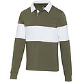 Clyde unisex organic rugby polo sweatshirt, green