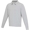 Clyde unisex organic rugby polo sweatshirt, heather grey