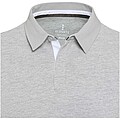 Clyde unisex organic rugby polo sweatshirt, heather grey