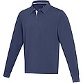 Clyde unisex organic rugby polo sweatshirt, navy