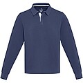 Clyde unisex organic rugby polo sweatshirt, navy