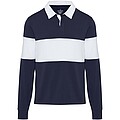 Clyde unisex organic rugby polo sweatshirt, navy